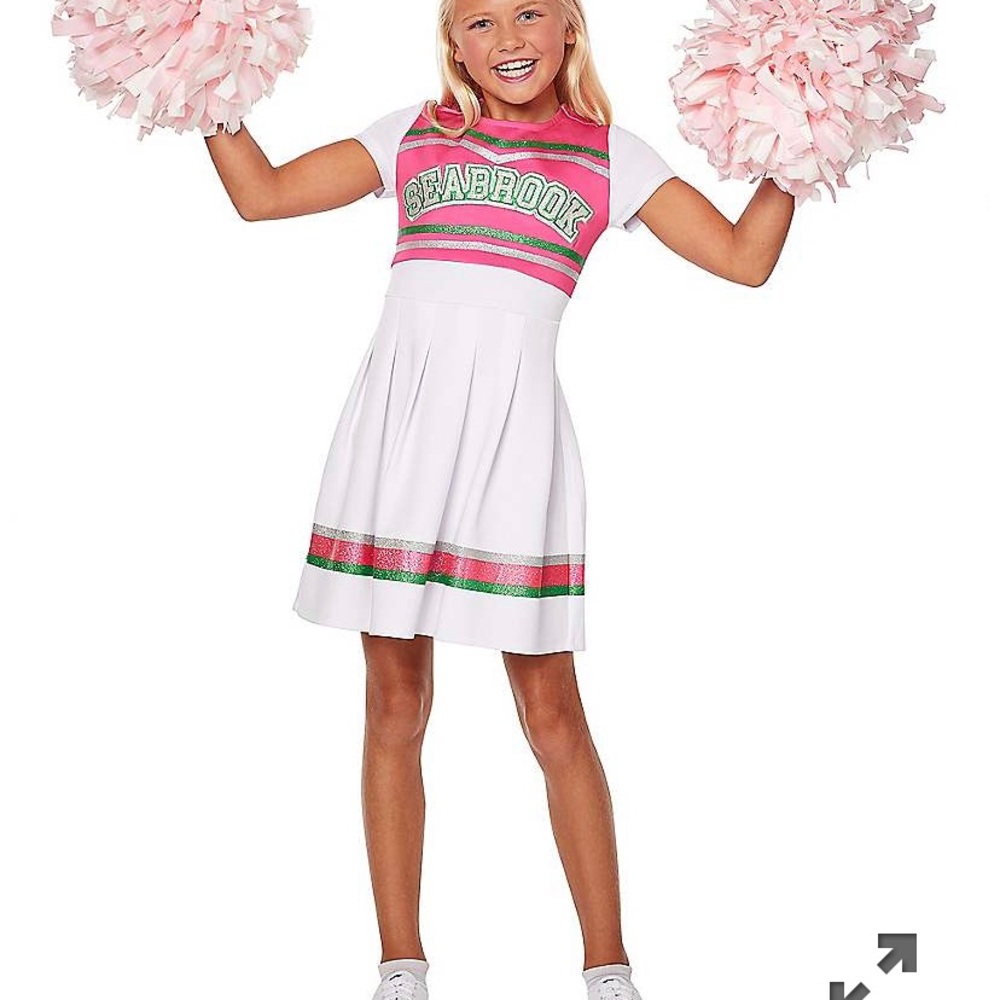 Girls cheerleader costume and matching bow